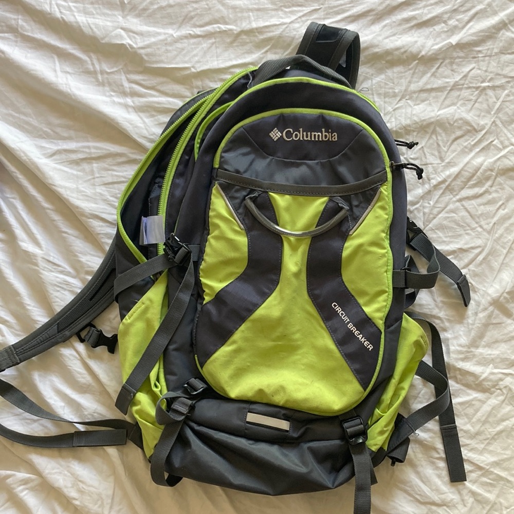 Colombia backpack. Green and gray.
